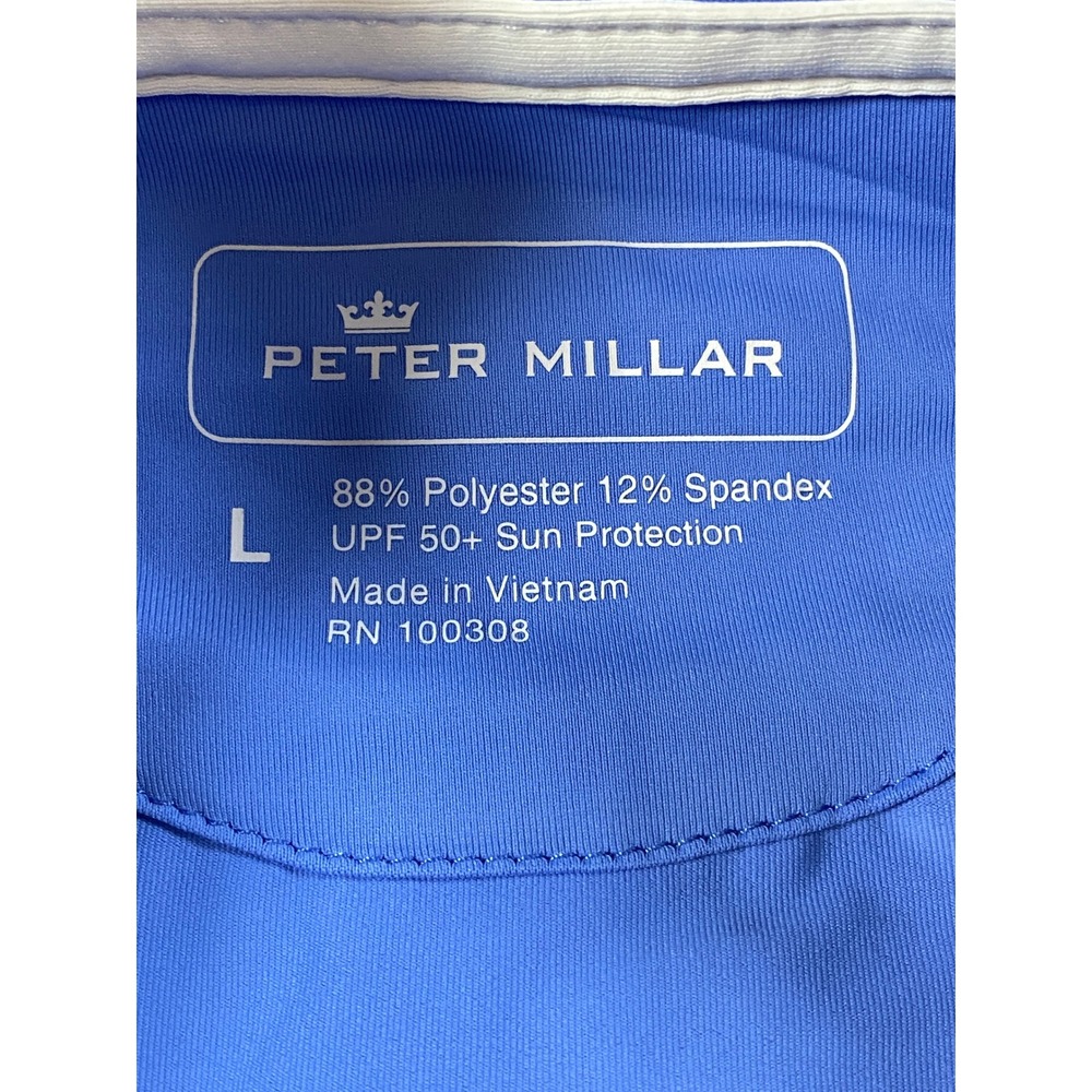 Peter Millar Blue Quarter Zip Pullover UPF 50+ Sun Protection Women's Large L - Picture 4 of 12